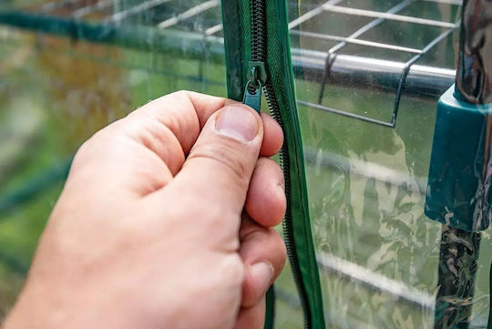 Neo Tools 15-901 Greenhouse House Type with Metal Frame and Shelves 0.69x0.49x1.6m