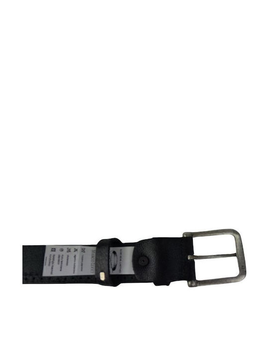 Classic Men's Leather Belt Dac Shop Black White