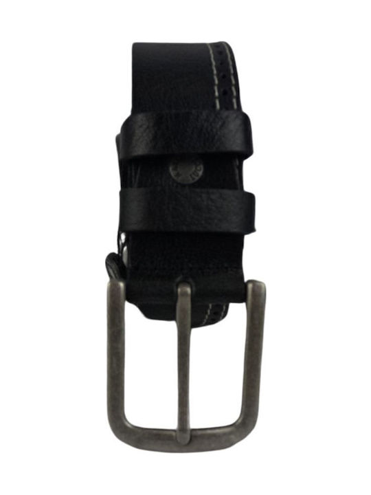 Classic Men's Leather Belt Dac Shop Black White