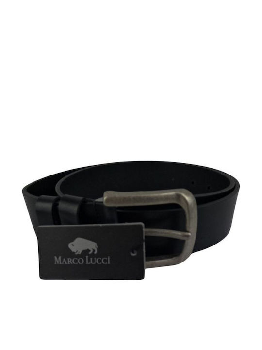 Klassischer Herrenledergürtel Dac Shop Glänzend Schwarz