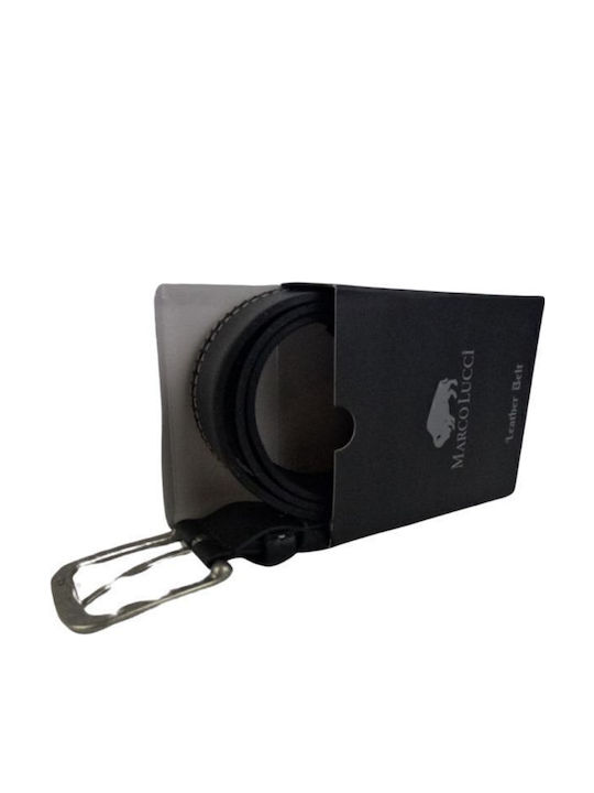 Klassischer Herrenledergürtel Dac Shop Schwarz Weiß