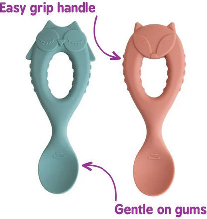 Tidy Tot Feeding Set made of Silicone with Non-Slip Base 4pcs