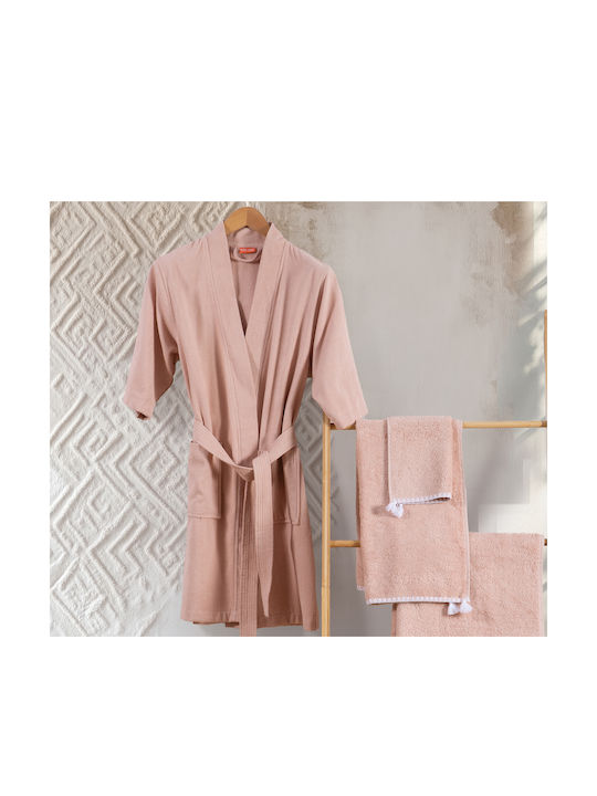 Nef-Nef Homeware Morena Bademantel mit Halsband Rosa 250g/m² Nef-Nef Homeware Morena Bademantel mit Halsband Rosa 250g/m²