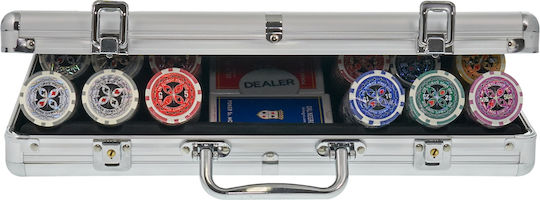 Σετ 300 Τεμ Αριθμημένες Μάρκες Poker Eagle 12gr Βαλίτσα Αλουμινίου