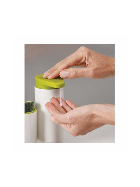 Dispenser Bucătărie Plastic cu Suport pentru Burete Alb 175ml