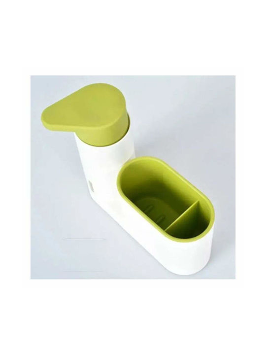 Dispenser Bucătărie Plastic cu Suport pentru Burete Alb 175ml