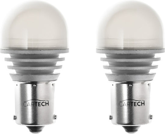 Cartech Lamps Car S25 / P21W / BA15S Canbus LED 6000K Cold White 12-24V 2pcs