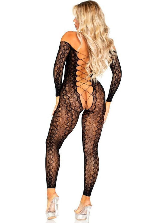 Leg Avenue Crotchless Bodystocking Ολόσωμο Καλσόν Μαύρο