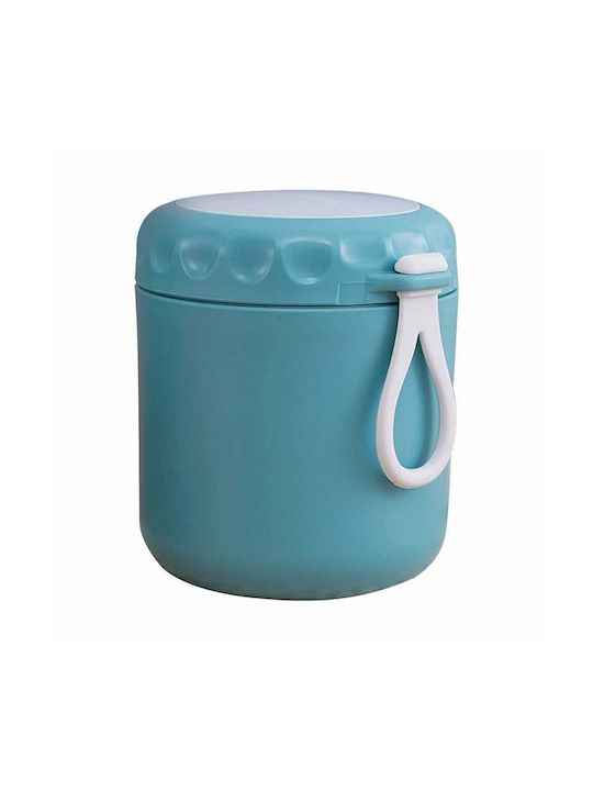 Bol Termic Siks cu Lingură pentru Supă Inclusă, din Oțel Inoxidabil 430 ml Mini Termos Prânz Albastru