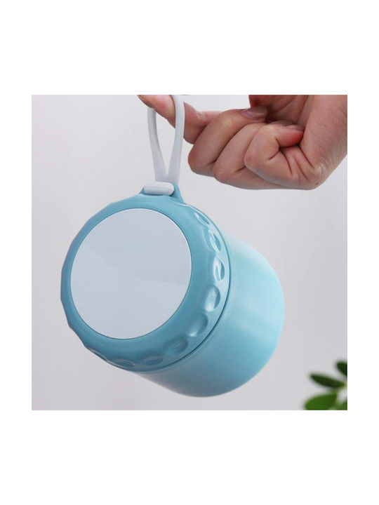 Bol Termic Siks cu Lingură pentru Supă Inclusă, din Oțel Inoxidabil 430 ml Mini Termos Prânz Albastru