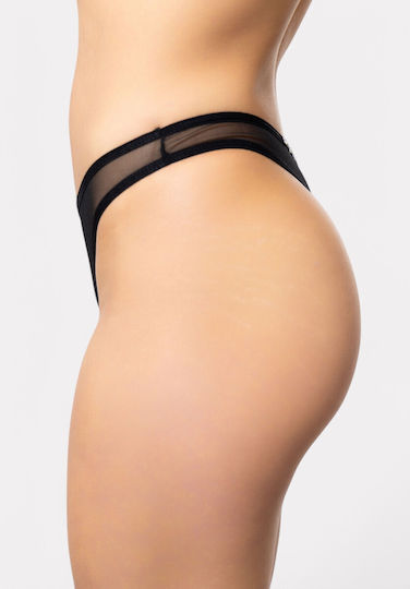 Στρινγκ Cottonhill Shine Strass Ch4561-μαύρο