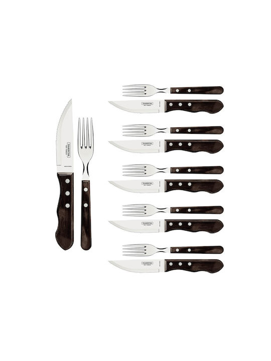Tramontina Cutlery Set Stainless Brown 12pcs