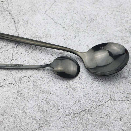Besteckset Edelstahl Schwarz 24Stück