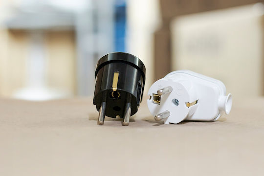 Montis Priză electrică Schuko Colțar cu Inel Negru