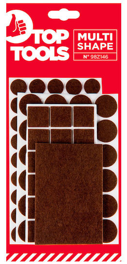 Self-Adhesive Felt Pads Brown 106 Pieces