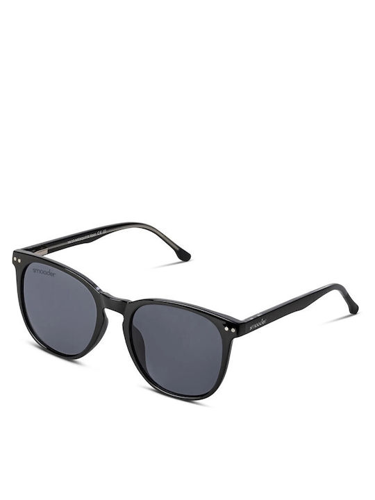 Smooder Unisex Sonnenbrille mit Schwarz Kunststoff Gestell und Schwarz Linse X001
