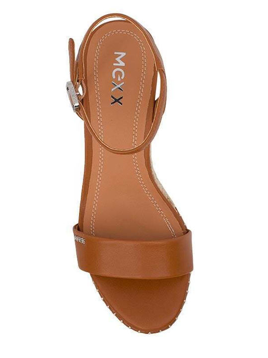 Leather Women's Moccasins in Tabac Brown Color