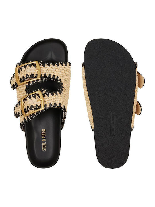 On Deck Leather Women's Flat Sandals Beige