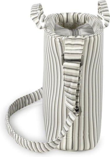 Walking Mum Walking Mum Shoulder Bag Changing Pad Botton Stripes Gray 44x29x12cm