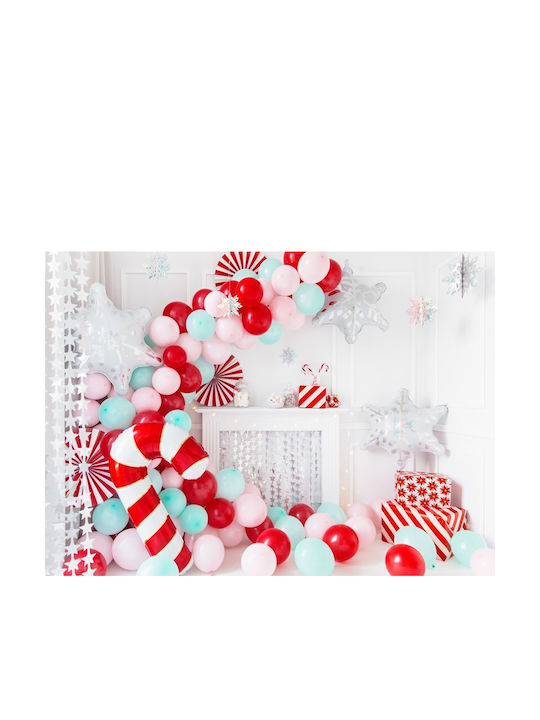 PartyDeco Weihnachtliche Girlande Silber 245x100cm 1Stück