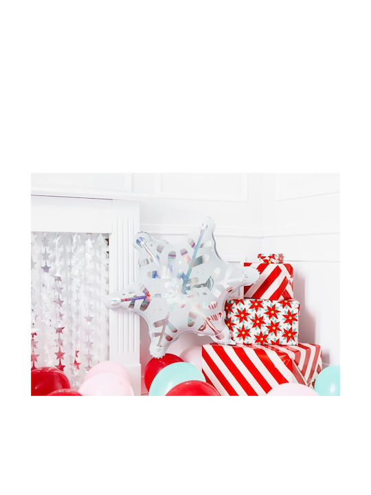PartyDeco Weihnachtliche Girlande Silber 245x100cm 1Stück