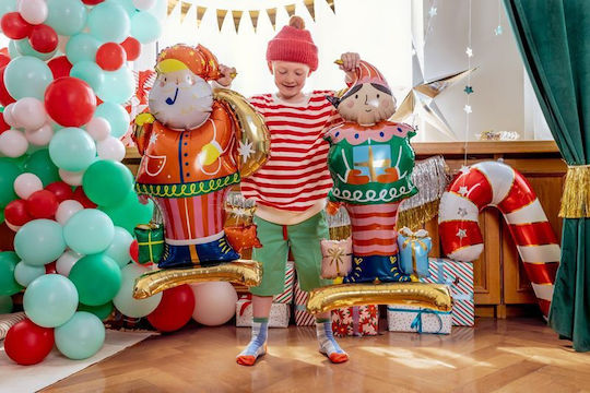 PartyDeco Χριστουγεννιάτικη Γιρλάντα Ασημί 245x100cm