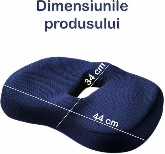 Orthopädisches Kissen Sitz mit Memory Foam 34x44cm in Blau Farbe