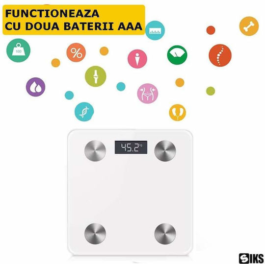 Smart Badezimmerwaage 180kg mit Bluetooth Weiße