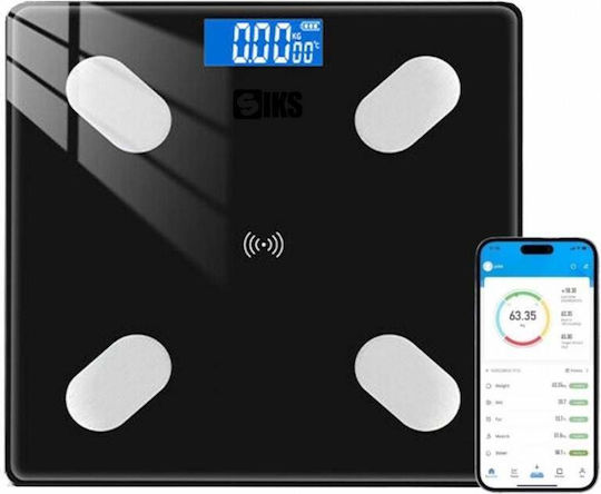Smart Cântar de Baie 180kg cu Bluetooth Negru