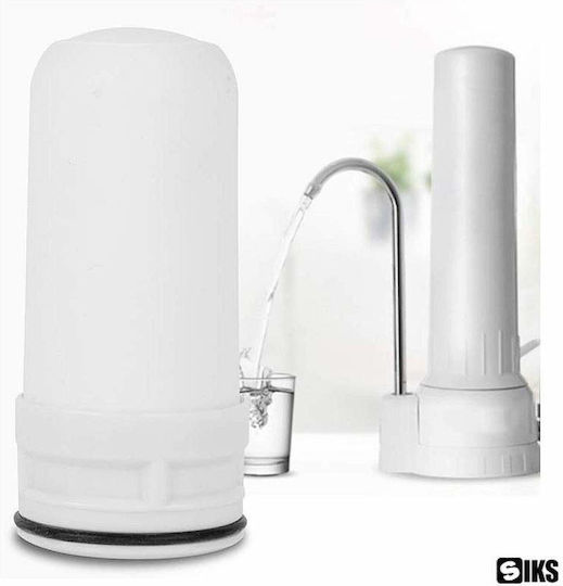 Filtru de purificare a apei pentru robinet Siks, alb
