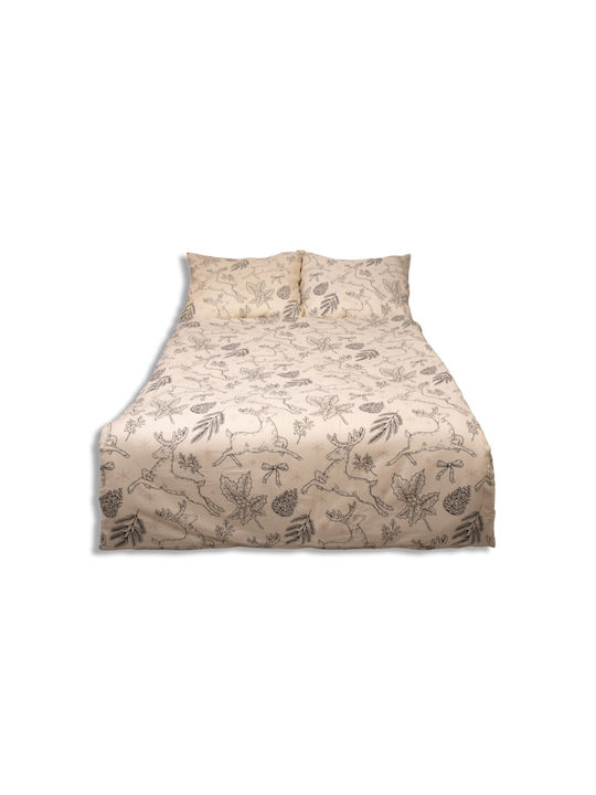 Matex Duvet Cover Set Cotton Queen with 2 Pillowcases 220x200 White
