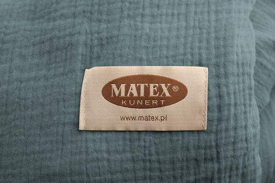 Matex Σετ Παπλωματοθήκη Βαμβακερή Μονή με Μαξιλαροθήκη 160x200cm Γαλάζια