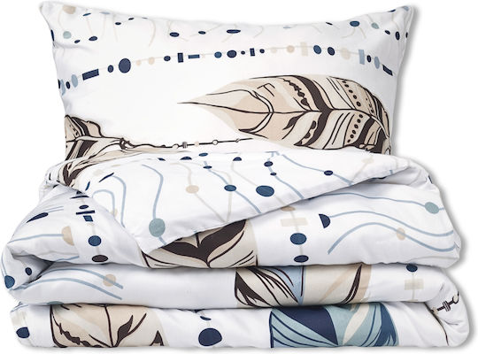 Matex Set Husă de Pilotă Bumbac Single cu Față de Pernă 160x200 Multicolor