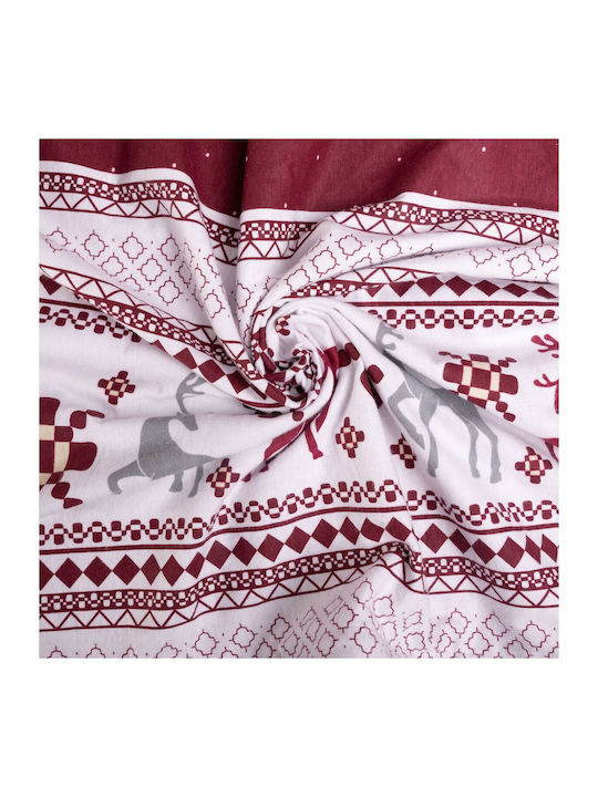 Matex Duvet Cover Set Cotton Queen with 2 Pillowcases 220x200 Red