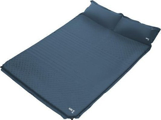 Nils Self-Inflating Double Camping Sleeping Mat 186x Thickness 3cm in Gray color