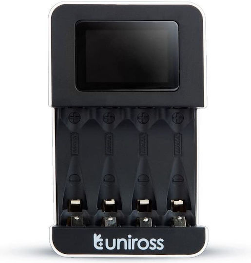 Uniross Ucu002a Бърз 2ч Usb Зарядно за Батерии АА ААА Включва 4xaa 2100 Батерия