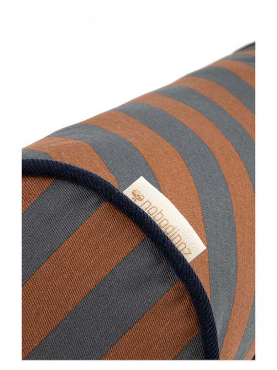 Majestic Μαξιλάρι Κυλινδρικό Blue Brown Stripes 50x18 Εκ