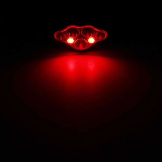 Lanternă frontală Siks cu baterie reîncărcabilă 8 LED-uri 13.000 lumeni 6 niveluri de luminozitate albă 1 mod de semnalizare SOS roșu intermitent
