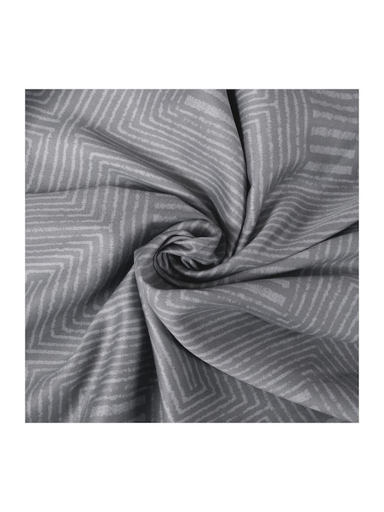 Matex Duvet Cover Set Cotton Single with Pillowcase 140x200 Gray