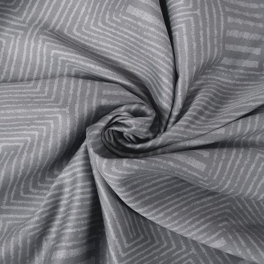 Matex Cotton Duvet Cover Set 140x200cm Single With Grey Pillowcase