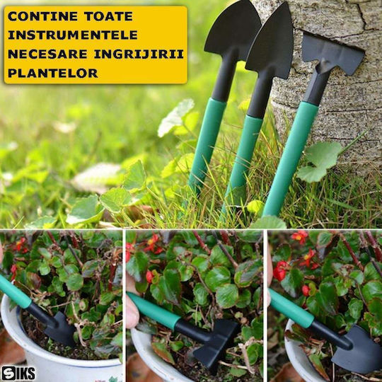 Siks Garden Tool Set 10 Accessories Gardening Planting Soil Processing Branch Cutting Plant Care Storage Bag Included Green