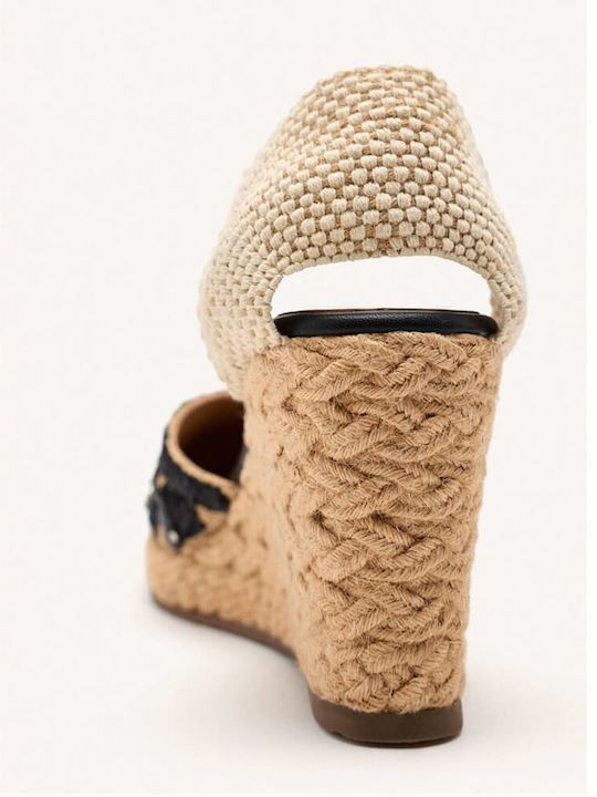 Damenplattformen im Espadrilles-Stil Weiß