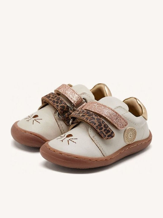 Adidași Copii Barefoot Cu Închidere Hoop & Loop Albi