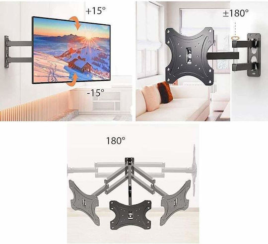 Wandhalterung für Fernseher bis 42" Schwarz