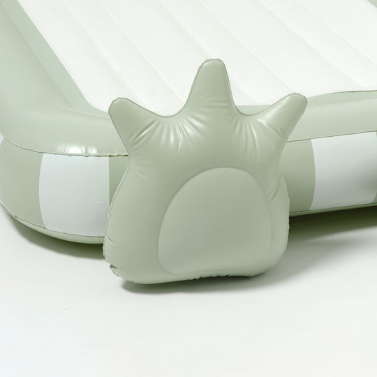 Sunnylife Φουσκωτό Στρώμα Ύπνου Διπλό Monster 185x145x80εκ. Πράσινο
