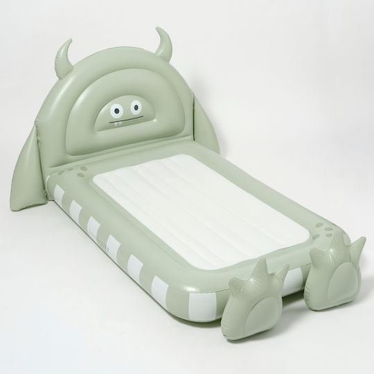 Sunnylife Φουσκωτό Στρώμα Ύπνου Διπλό Monster 185x145x80εκ. Πράσινο