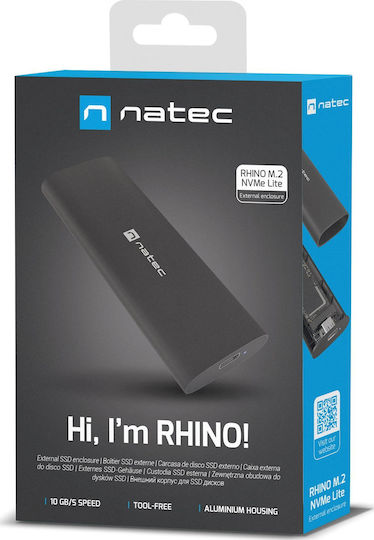 Natec Carcasă pentru unitate de hard disk M.2 SATA III NVME cu conexiune Tip-C