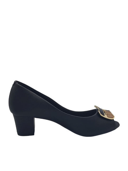Anatomic Synthetic Leather Black Heels
