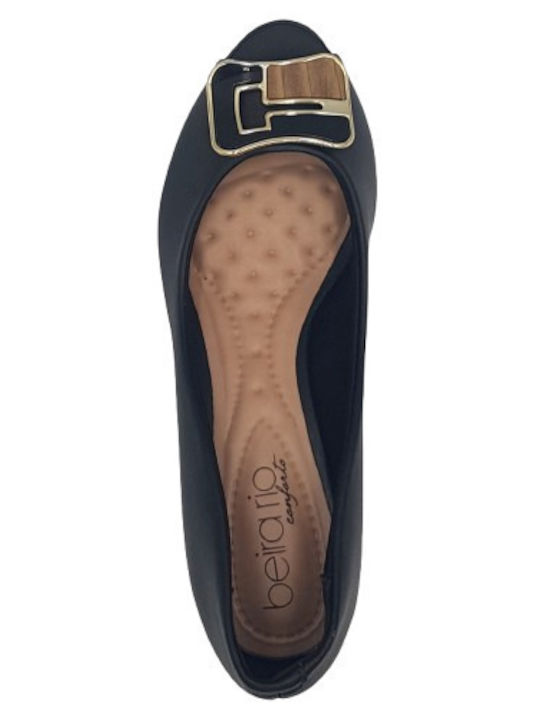 Anatomic Synthetic Leather Black Heels