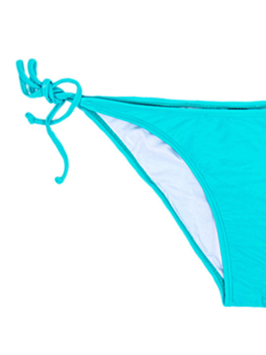 Bikini Slip με Κορδονάκια Τιρκουάζ